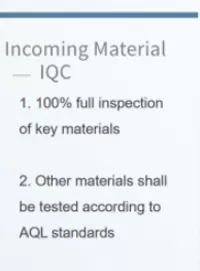 Eingangsqualitätskontrolle (IQC)